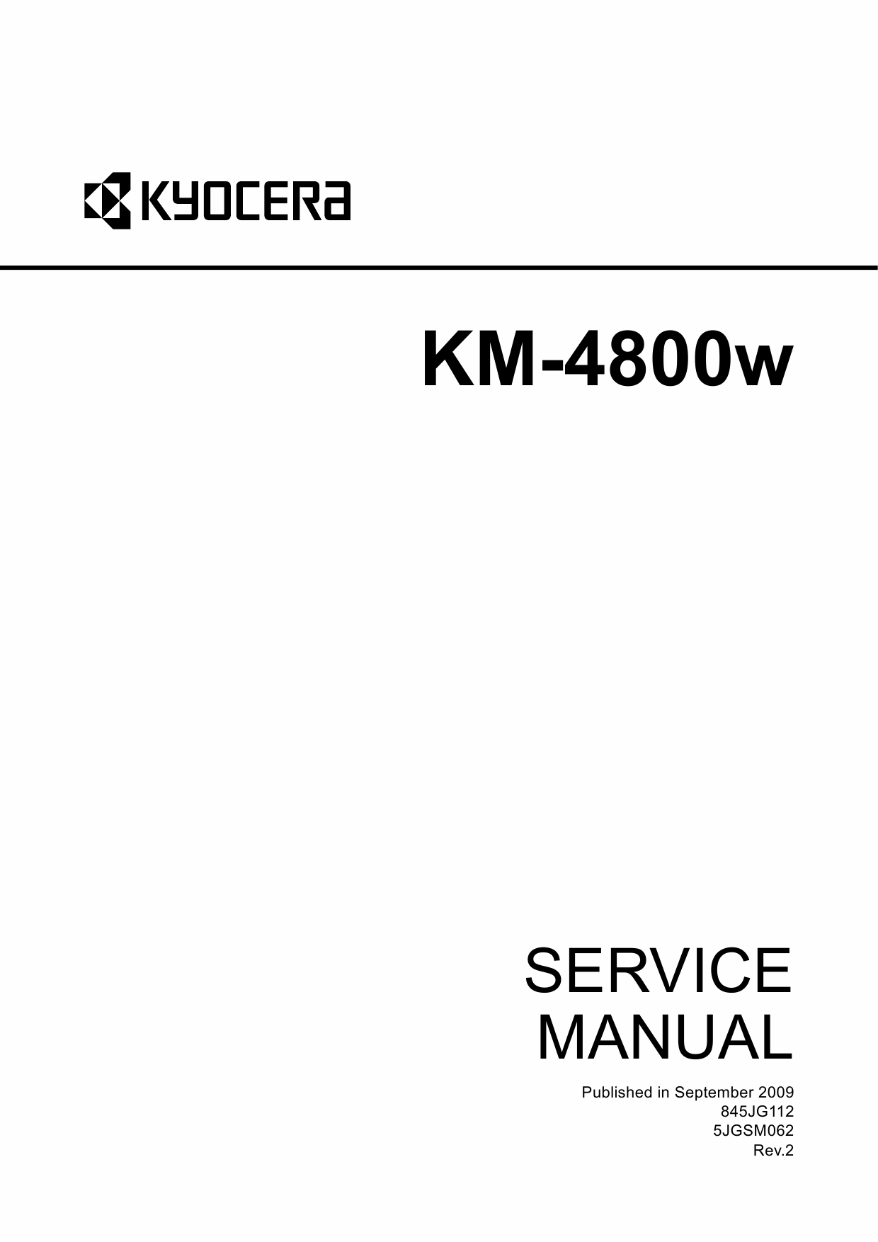 KYOCERA WideFormat KM-4800w Service Manual-1